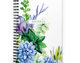 Floral Succulent Journal Spiral notebook