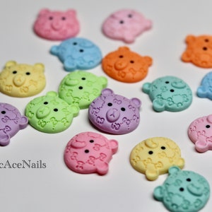 16pcs Multicolor Kawaii Nail Charms
