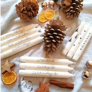 Christmas candle, Advent candle, Christmas candle, customizable candle, printed candle, candle decoration, Christmas decoration
