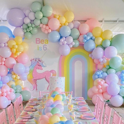 Rainbow Balloon Arch Kit Rainbow Party Decorations Pink - Etsy