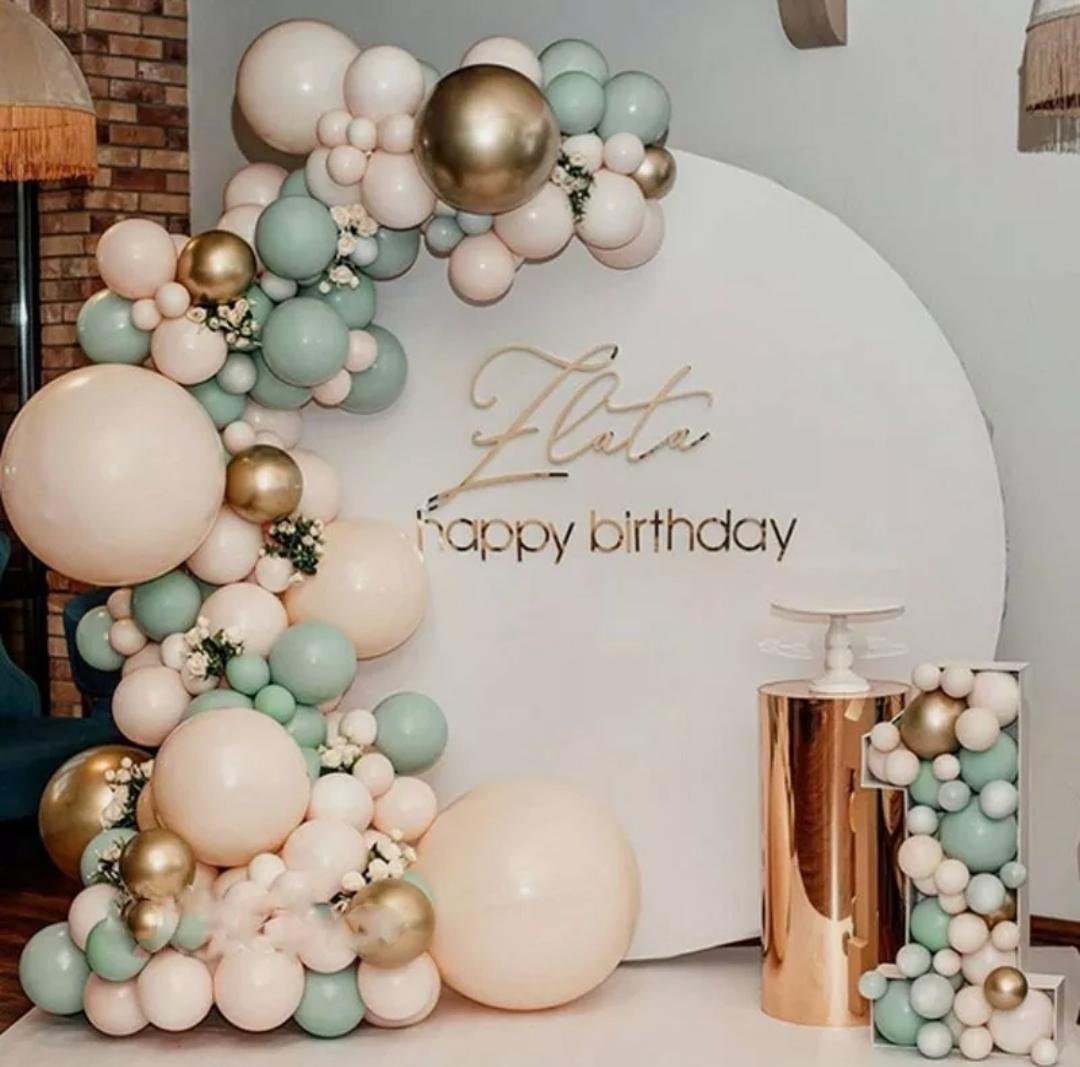 Retro Green Balloon Arch Caramel Blush Garland Arch Kit - Etsy