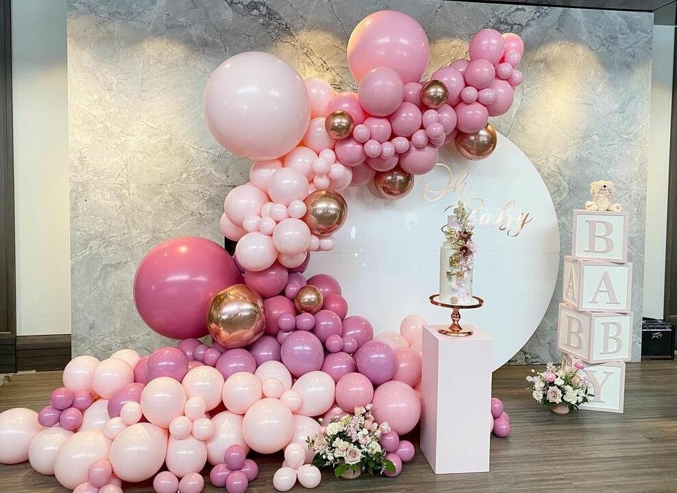 Beliueyes Rose Gold Balloon Garland Kit 148PCS, Pink White Balloon Arch for  Bridal Wedding Birthday Baby Shower Anniversary Party Decor Background