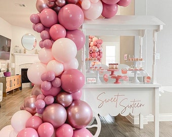 Pink ballon sale arch