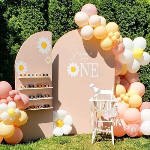 Daisy Balloon Arch Garland Kit 99 Piece White Baby Pink Etsy