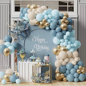 Kit Arco Palloncini Azzurri Bianchi Argento Sipeayan 129 Pezzi Blu  Ghirlanda di Palloncino Lattice Palloncini per Bambini Ragazzo Compleanno  Baby Shower Matrimonio Battesimo Festa Decorazione : : Casa e  cucina