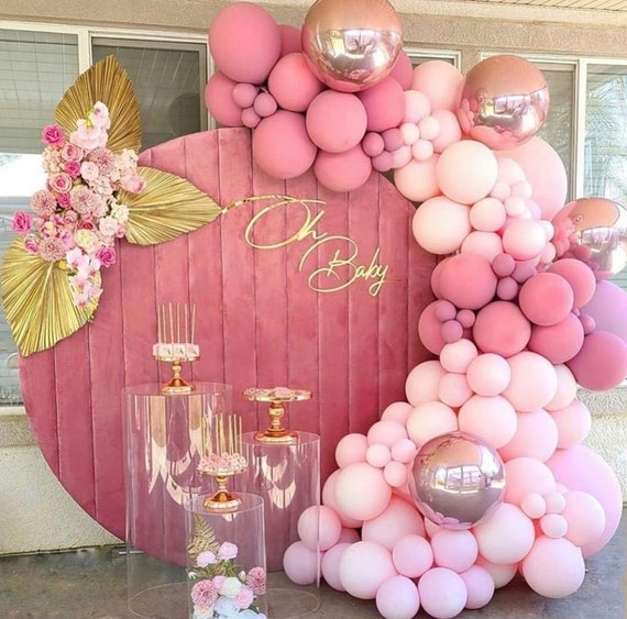 Pink Balloon Arch Garland Kit Rose Gold and Chrome Latex Wedding Birthday Bridal Shower Baby Shower Decor 119 Pieces