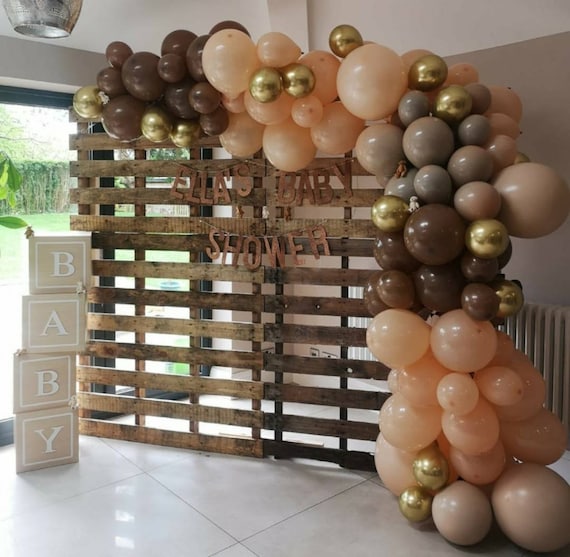 Kit de arco de globos color crema café de 114 piezas para cumpleaños, baby  shower, despedida de soltera y decoración de fiesta, incluye guirnalda de  globos -  España