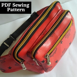 Fanny Pack Pattern, Bum Bag Sewing Pattern, Waist Bag pdf, Belt Bag, Hip Bag, Travel Fanny Pack, Crossbody Bag, Video Tutorial