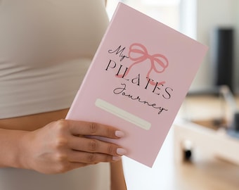 Pink Pilates-planner: Pilates-dagboek, maandelijkse tracker, pdf (digitale download)