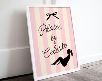 Personalisiertes Pilates Studio Schild | Personalisiertes Lehrer Geschenk | Studio Wall Art (Digitaler Download)