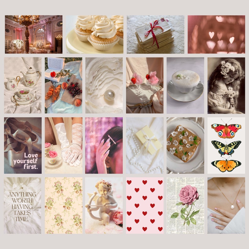 Coquette Wall Prints Coquette Room Decor Wall Collage Set Etsy
