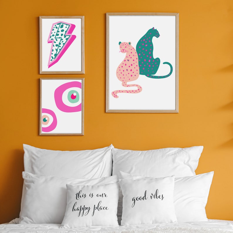 Preppy Wall Art Set of 3 College Room Poster Prints Etsy Canada
