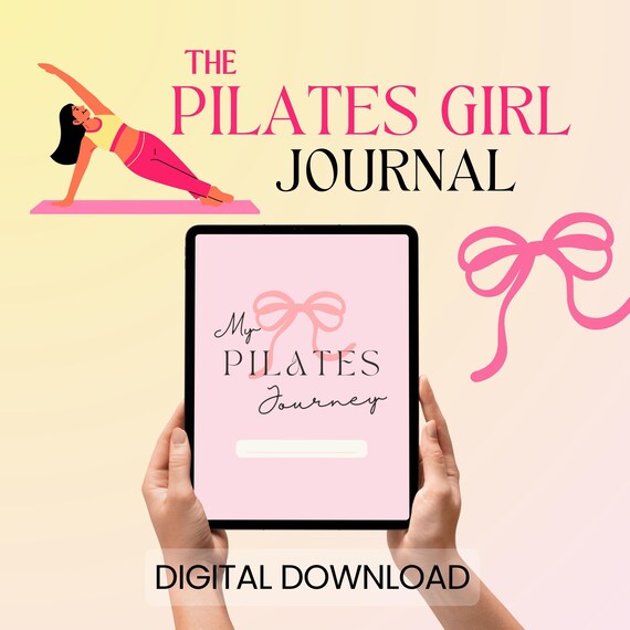 Pilates Planner: Pink Pilates Princess Journal, Tracker, PDF (Digital Download)