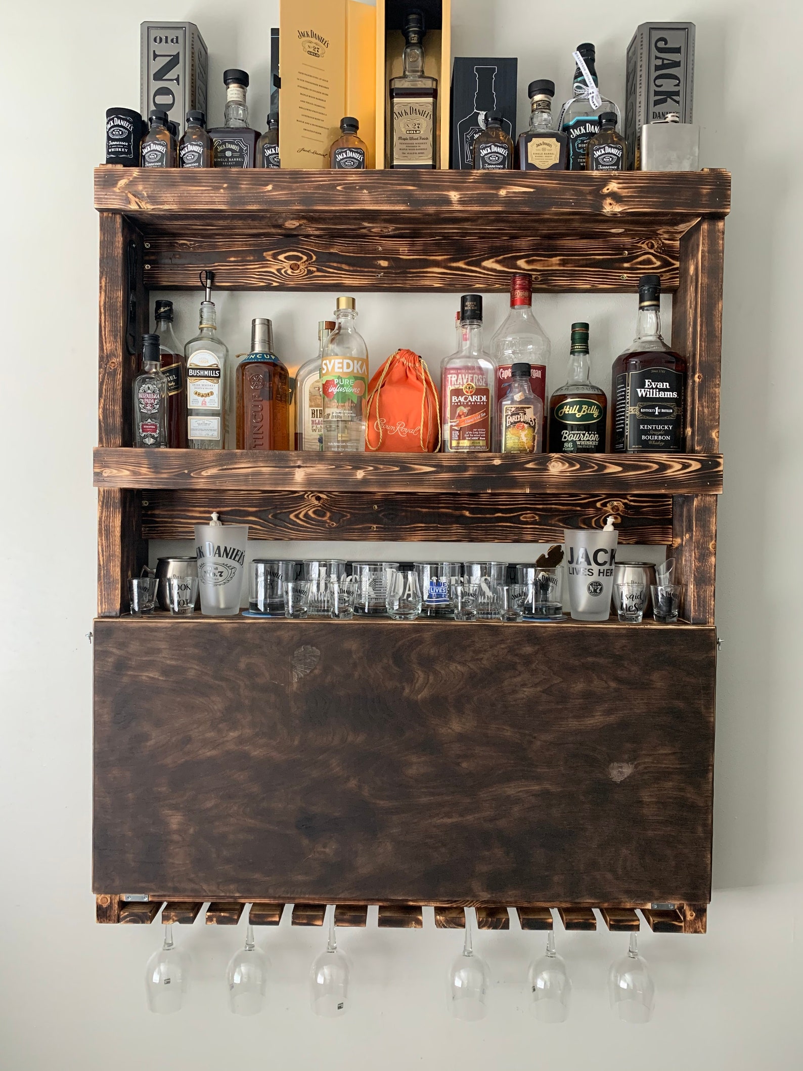 Liquor cabinet large liquor cabinet wall decor man cave | Etsy