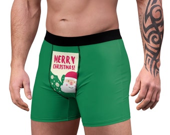 Christmas Underwear | Merry Christmas Sexy Mr. Claus Undies | Package Wrapping | Great Christmas Gift |  Men's Boxer Briefs