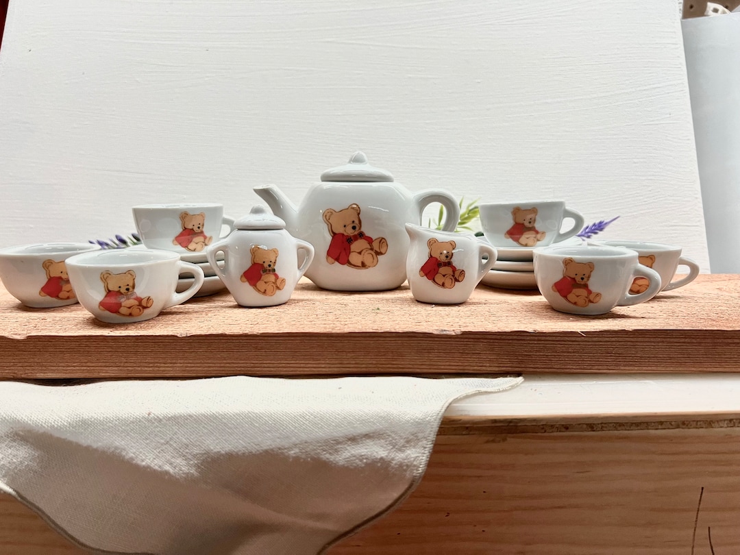 Battat 15 Piece Miniature Teddy Bear Tea Set Etsy