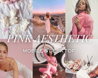 15 Pink Aesthetic Lightroom Mobile & Desktop Presets, Instagram Presets, Aesthetic Presets, Dreamy Presets, Natural Presets, Soft Tones