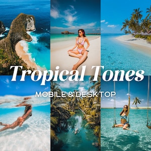 20 TROPICAL TONES Lightroom Mobile and Desktop Presets, Summer Presets, Holiday Instagram Filter, Ocean Preset, Hawaii Preset, Beach Preset