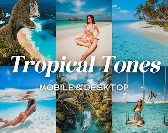 Tropische Lightroom Presets: Mobile & Desktop Filter (20 Töne)