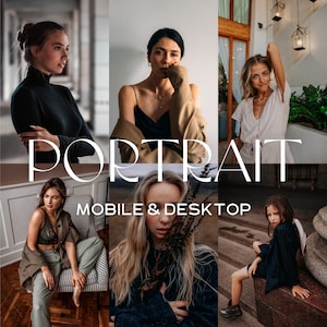 20 PORTRAIT Lightroom Mobile and Desktop Presets, Natural Tones Preset, Clean Preset, No Filter Preset, Selfie Instagram Filter, Face Preset