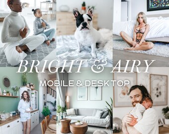 10 Bright and Airy Lightroom Mobile & Desktop Presets, Bright Preset, Interior Presets, Clean Preset, White Preset, Bright Airy Filter
