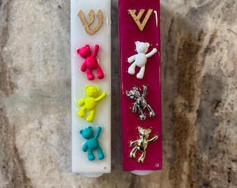 Modern Teddy Bear Mezuza Case