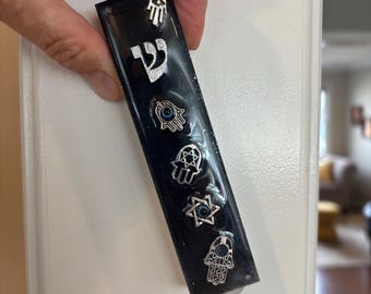 Hamsa/Chamsa/Khamsa/Yad/Evil eye Mezuza Cases - 4” scroll