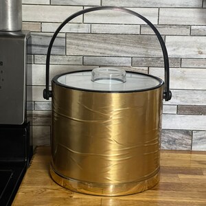 Vintage Shelton Ware Gold Tone Ice Bucket Metallic look