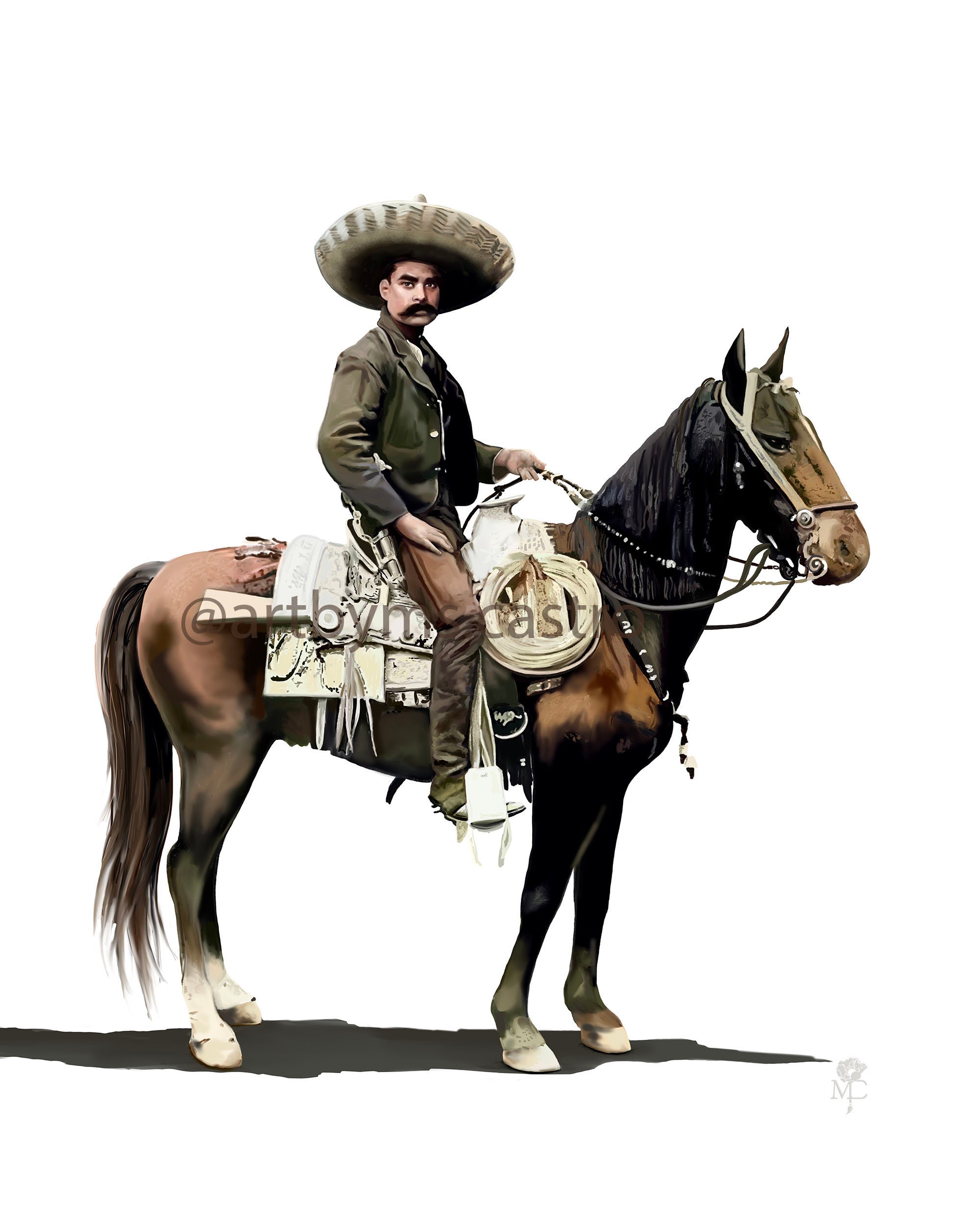 Giclée Print, Emiliano Zapata, Revolutionary, Mexico, Zapatismo ...