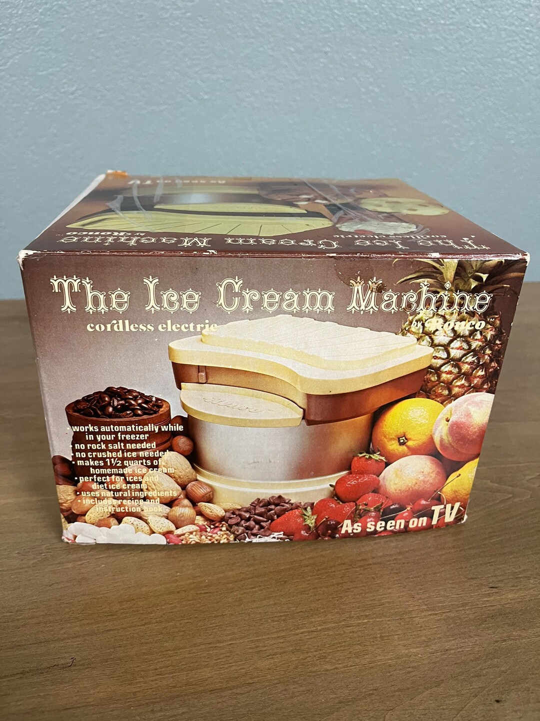 The Ice Cream Machine by Ronco 1974 NIB Vintage Etsy