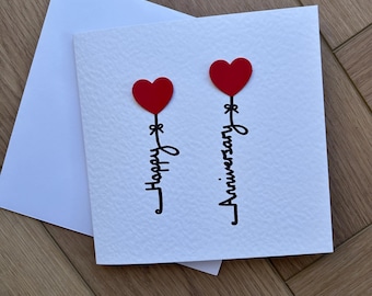Handmade Anniversary Card with free postage
