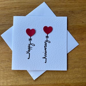 Handmade 3D Anniversary Card with free postage with optional personalisation