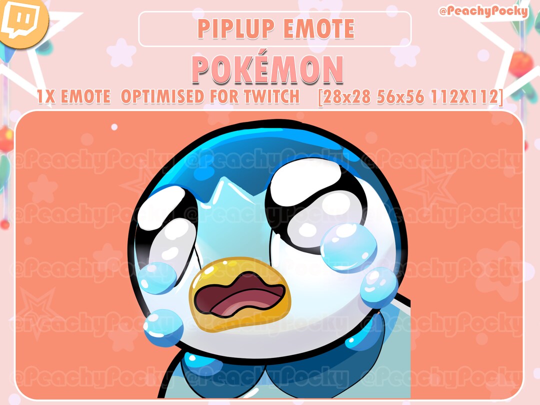 Twitch Emote 1x Pokemon Piplup Twitch Emotes Pokemon Diamond - Etsy