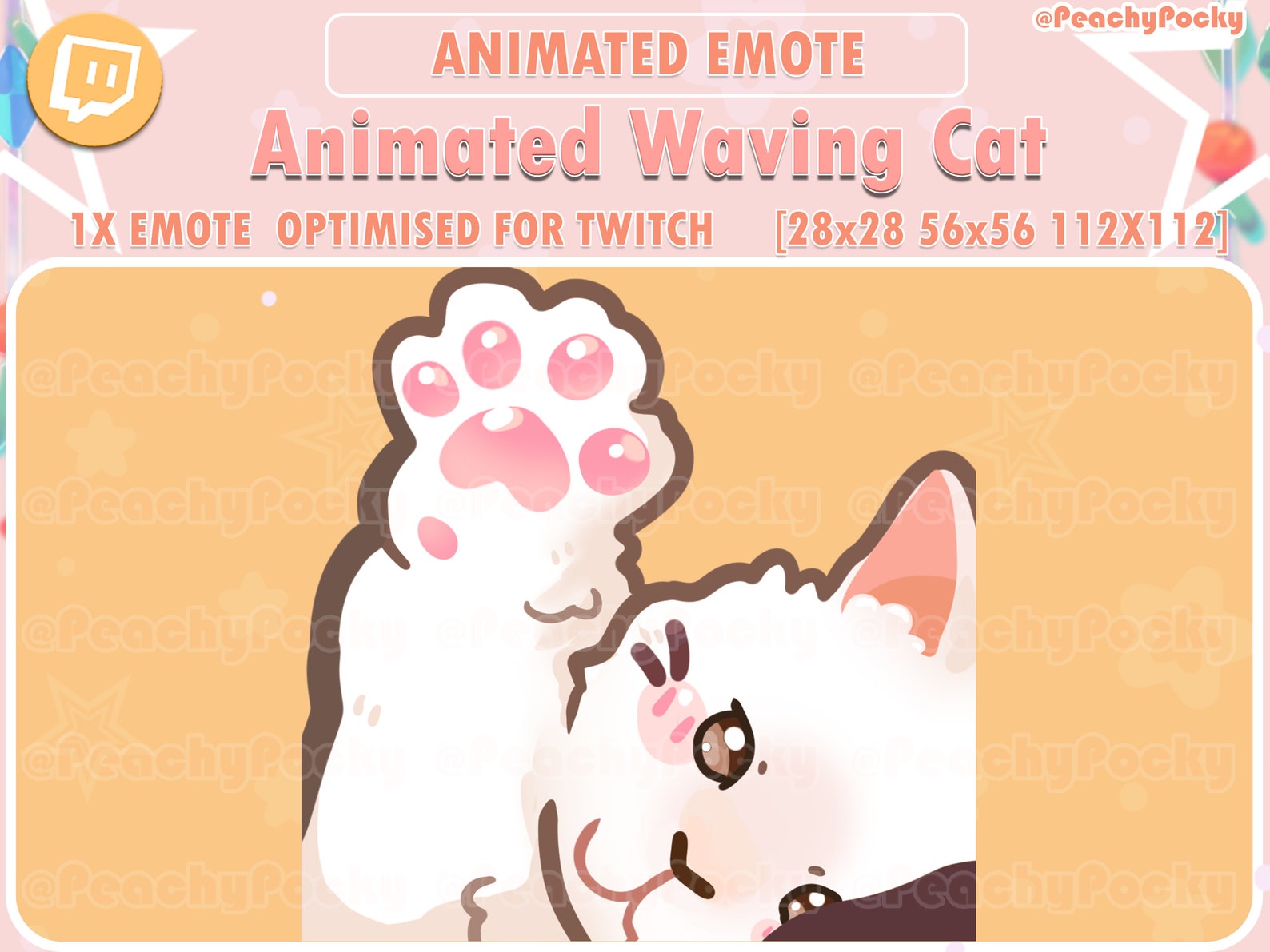 Animated Twitch Emote Streamer 1x Animated Cat Twitch Meme Emotes - Cat ...