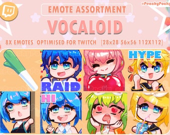 Twitch Emote 8x Vocaloid - Twitch Emotes / Streamer / YouTube /  Discord Emotes