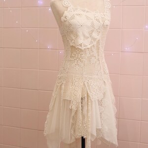 short crochet wedding dress White short dress crochet, Wedding dress crochet / made to order