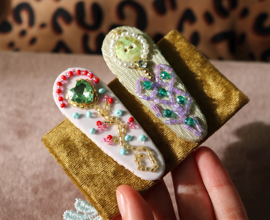 2 Handmade Beaded Hair Clips - Unique Hair Jewelry - Fairy Accessories ...