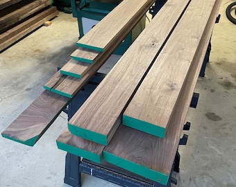 4/4 x 3’ or 4’ Walnut Lumber - Planed & Edged S4S - Custom Sizes