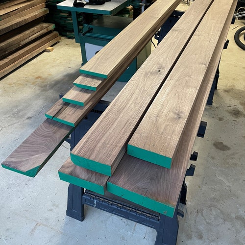 12 Pieces Kiln Dried S4S Black Walnut Lumber - 16 X 2 X 3/4 - Perfect For Woodworking Projects
