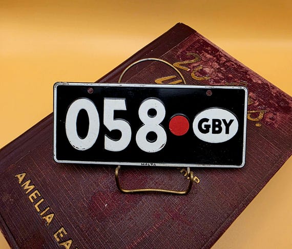 1953 Malta 058 GBY Bicycle License Plate