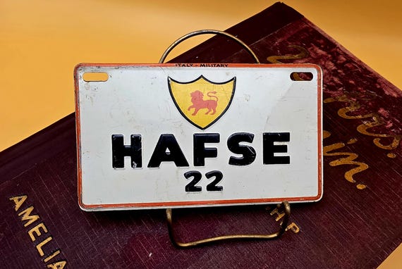 1953 Italy Bicycle License Plate