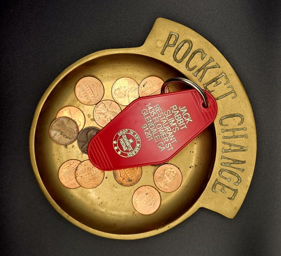 Jack Rabbit Slim's Restaurant Keychain