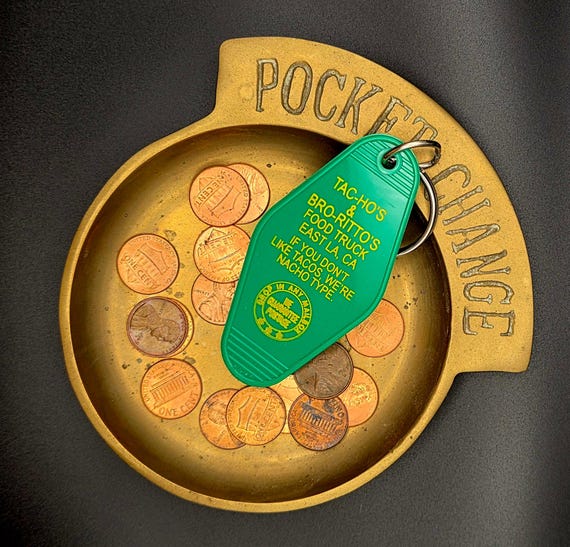 Tac-Hoe's & Bro-Rittos Food Truck Hotel Keychain