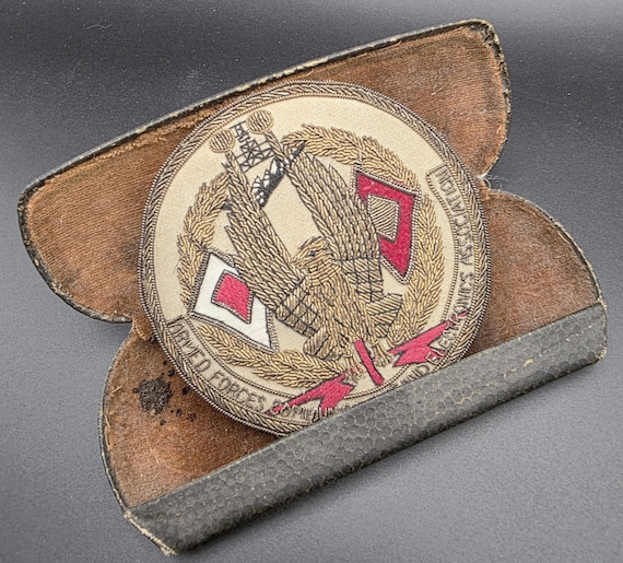 Bullion-embroidered blazer patch for the Armed Forces Communications and Electronics Association (AFCEA)