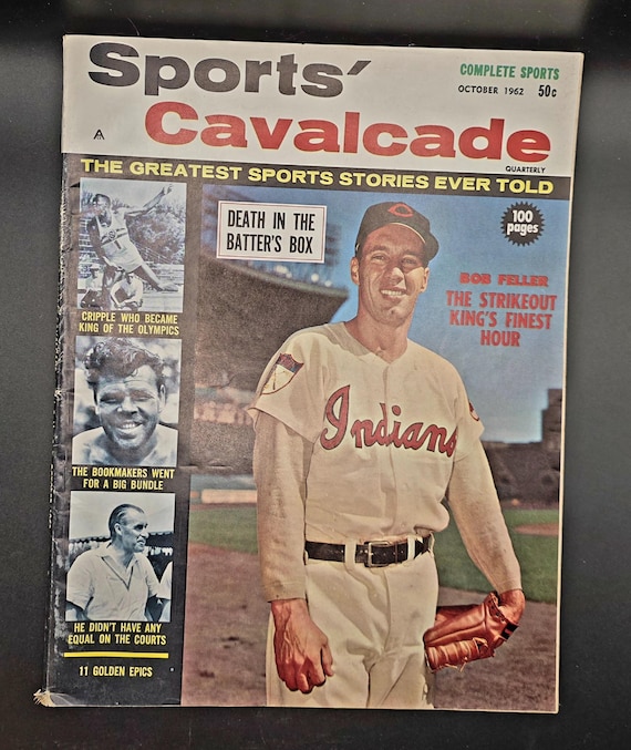 1962 OCT Sports' Cavalcade baseball magazine,Bob Feller, Cleveland Indians FAIR