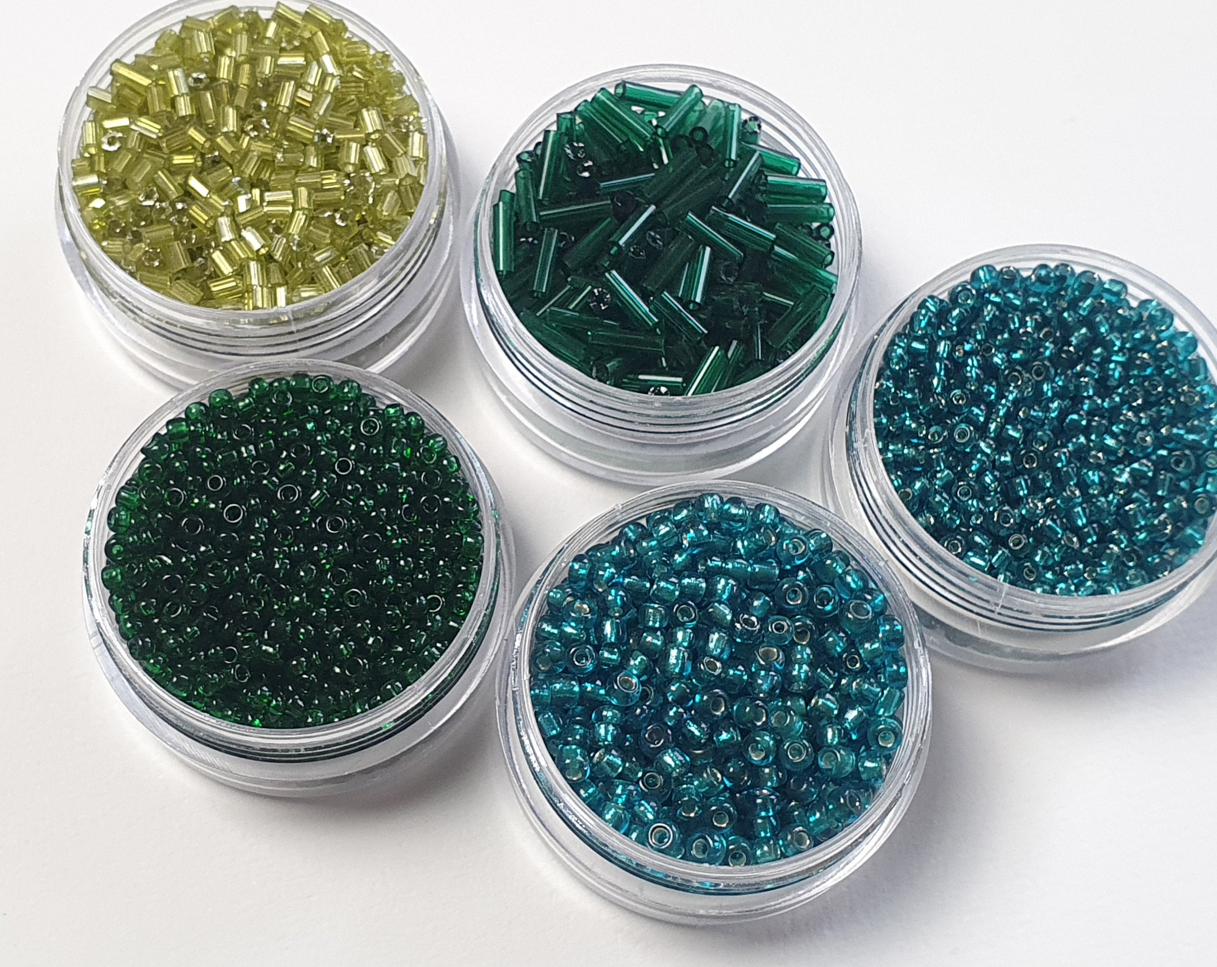 4mm Mix Seed Beads 40g , Blue Glass Seed Beads Mix Color Rocailles