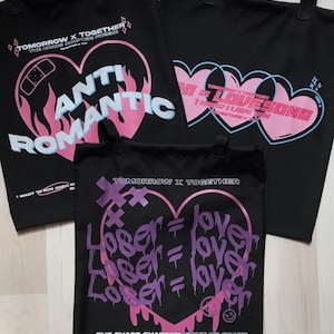 TXT Tote bag Anti romantisch Mañana x Juntos kpop Merch Canvas Tote Bag TXT Verlierer Liebhaber Merchandising Fan regalo kpop bolsa