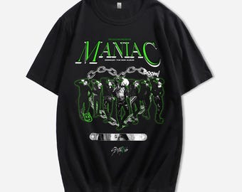 Stray Kids 2nd ワールドツアー「MANIAC」北米版 ユニセックス Tシャツ