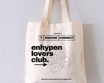 Enhypen Tote bag Aesthetic Design Engene Enhypen Lovers Club kpop Merch Cotton Canvas Tote Bag Enhypen Merchandising fan gift kpop bag