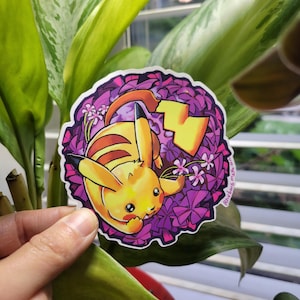 Pikachu Oxalis Flower Patch Sticker Pokemon
